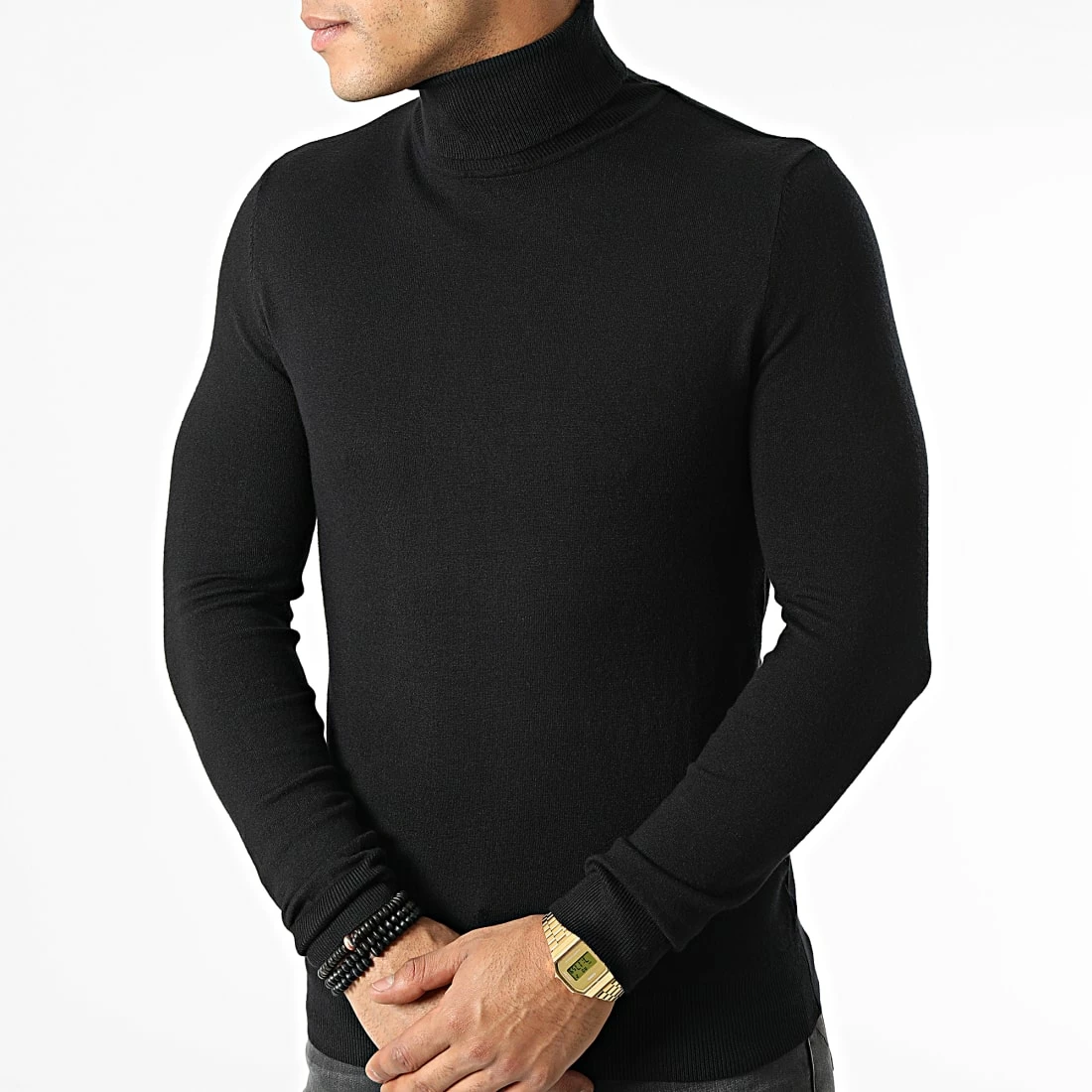 Vente flash đ Pull Col Roulé S2002 Noir de MTX â â Image 3