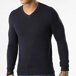 Sortie ✨ Pull Col V S2005 Bleu Marine de MTX ❤️