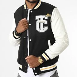 Meilleure affaire 🥰 Veste Teddy 22206 Noir Blanc de MTX 👏