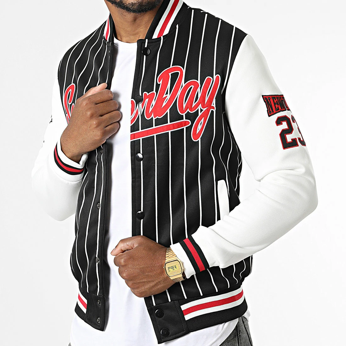 Top 10 💯 Veste A Rayures W-2957 Noir Blanc de MTX ✔️