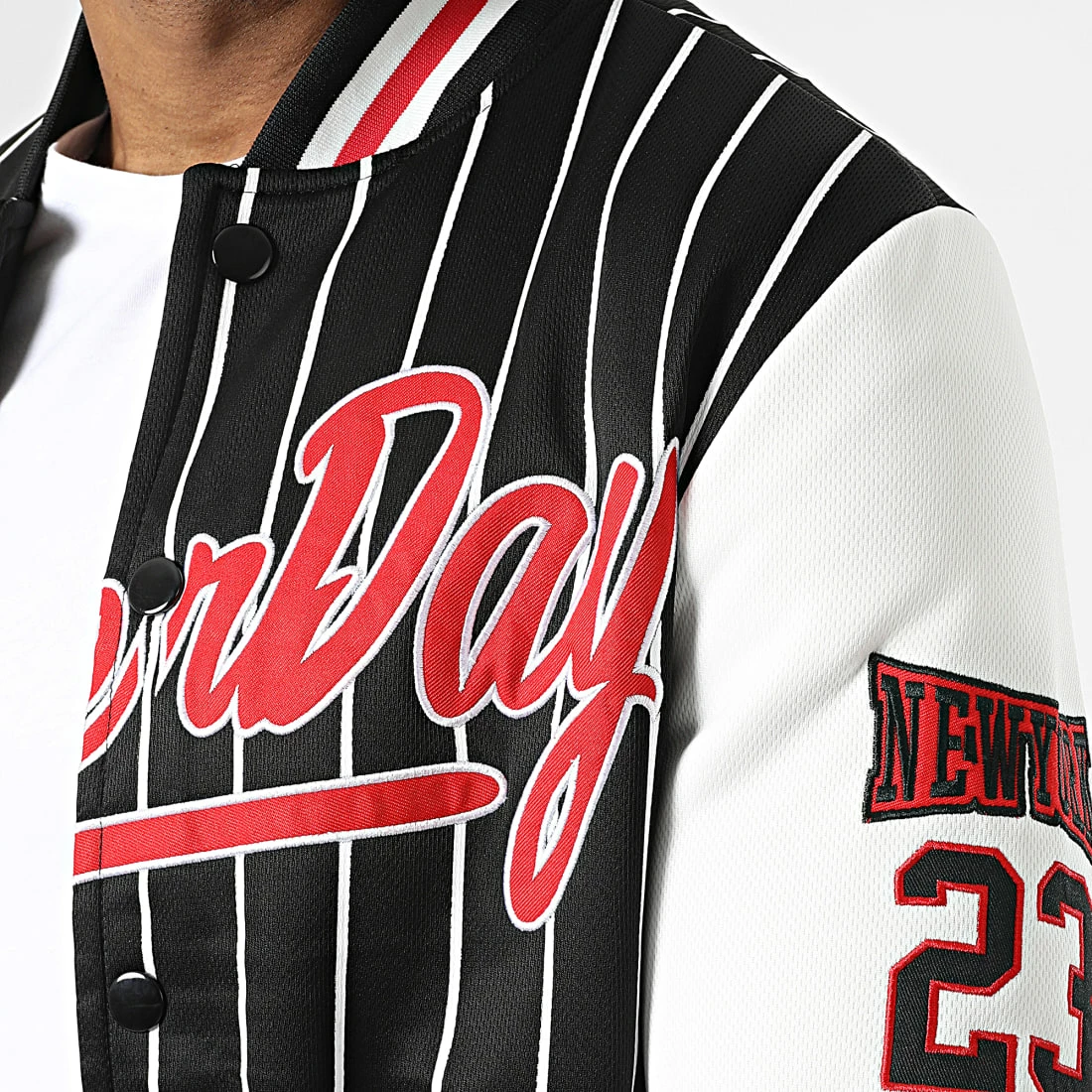 Top 10 💯 Veste A Rayures W-2957 Noir Blanc de MTX ✔️ – Image 2