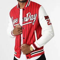 Tout neuf 😍 Veste A Rayures W-2957 Rouge Blanc de MTX 🤩