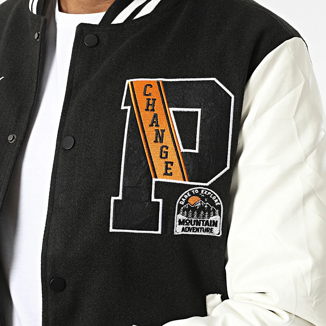 Bon marché ✨ Veste Teddy 22202 Noir Blanc de MTX 😀 – Image 2