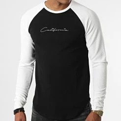 Meilleur prix ⭐ Tee 👚 Shirt Manches Longues Oversize D7214 Noir Blanc de MTX 😍