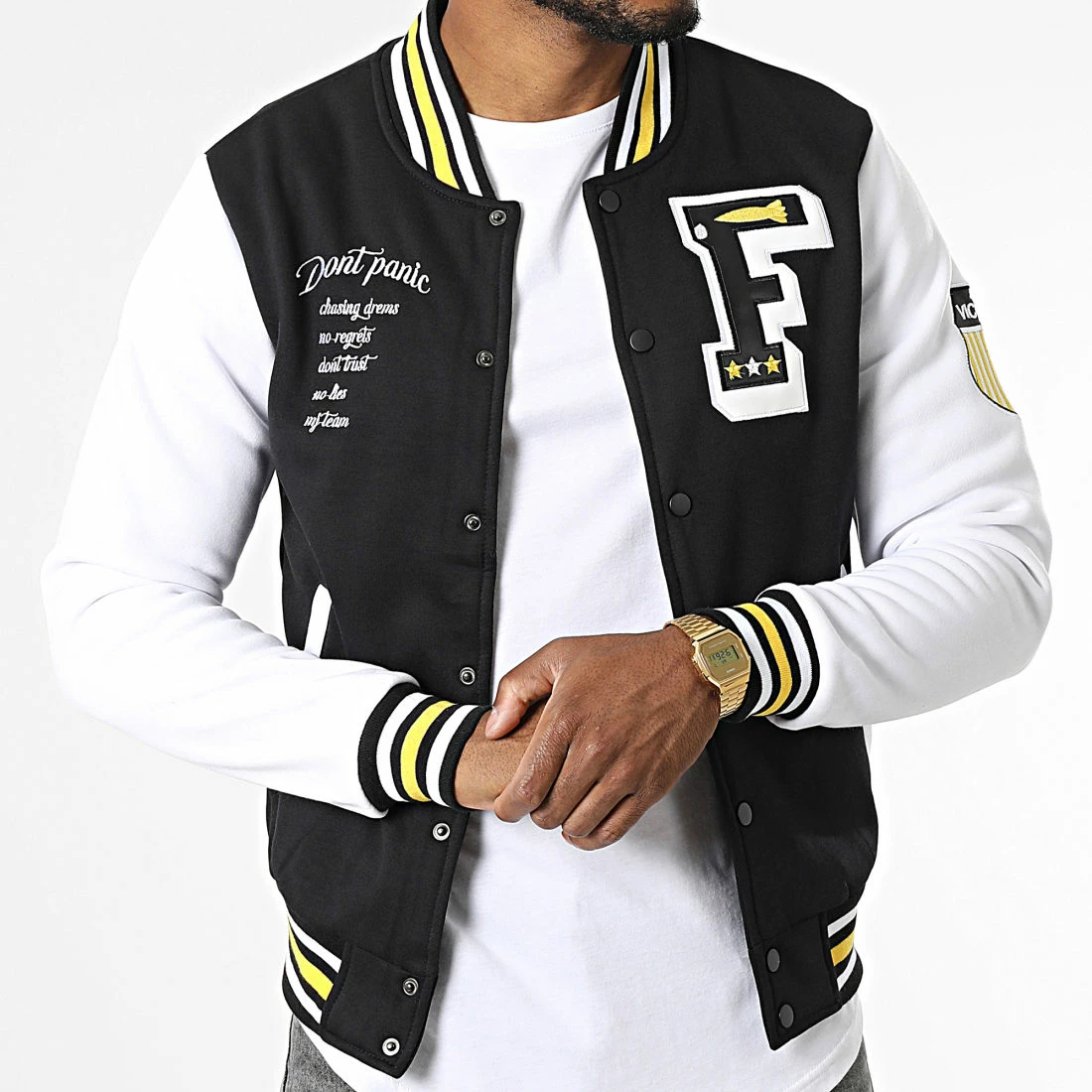 Les meilleures critiques de 👍 Veste Teddy 235 Noir Blanc de MTX ✔️ – Image 3