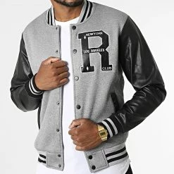 Meilleure vente 🧨 Veste Teddy 236 Gris Noir de MTX 🔥