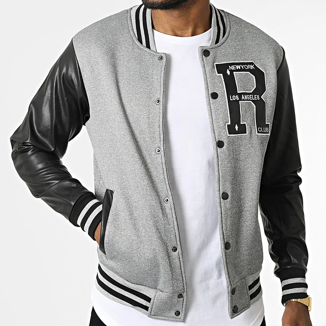 Meilleure vente 🧨 Veste Teddy 236 Gris Noir de MTX 🔥 – Image 3