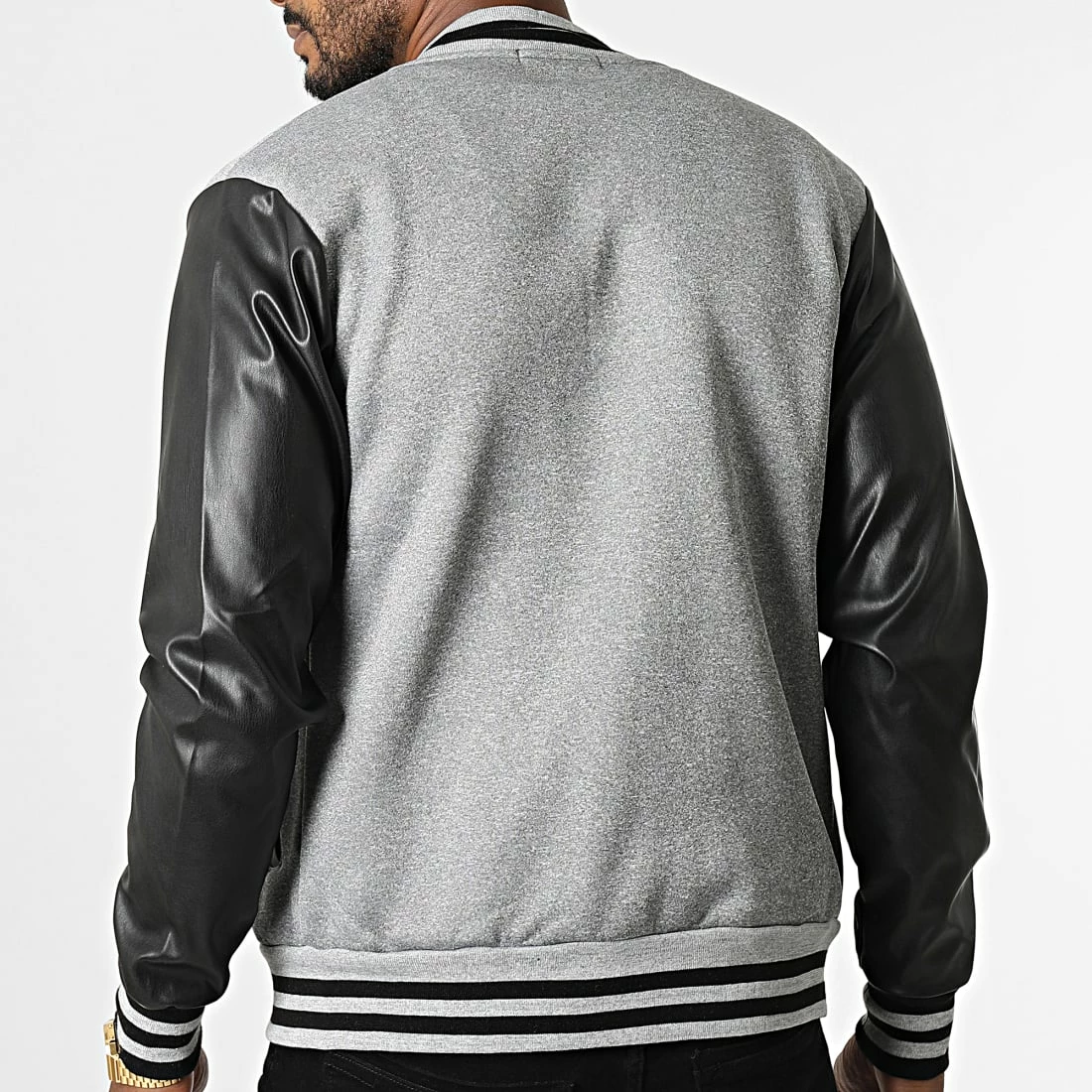 Meilleure vente 🧨 Veste Teddy 236 Gris Noir de MTX 🔥 – Image 4