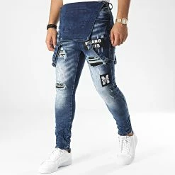 Coupon 🧨 Salopette Jean E9682 Bleu Denim de MTX 🛒
