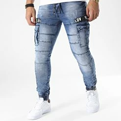 Budget 😉 Jean Cargo E9677 Bleu Denim de MTX 🛒