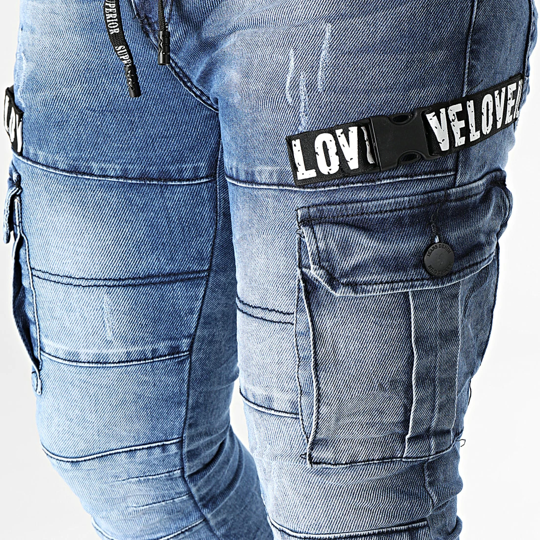 Budget 😉 Jean Cargo E9677 Bleu Denim de MTX 🛒 – Image 2