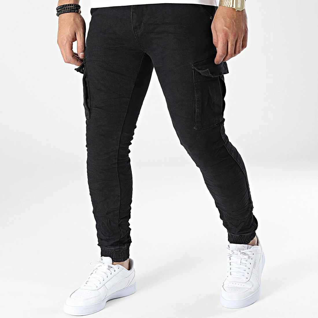 Le moins cher ⭐ Pantalon Cargo YX-155 Noir de MTX 🎁