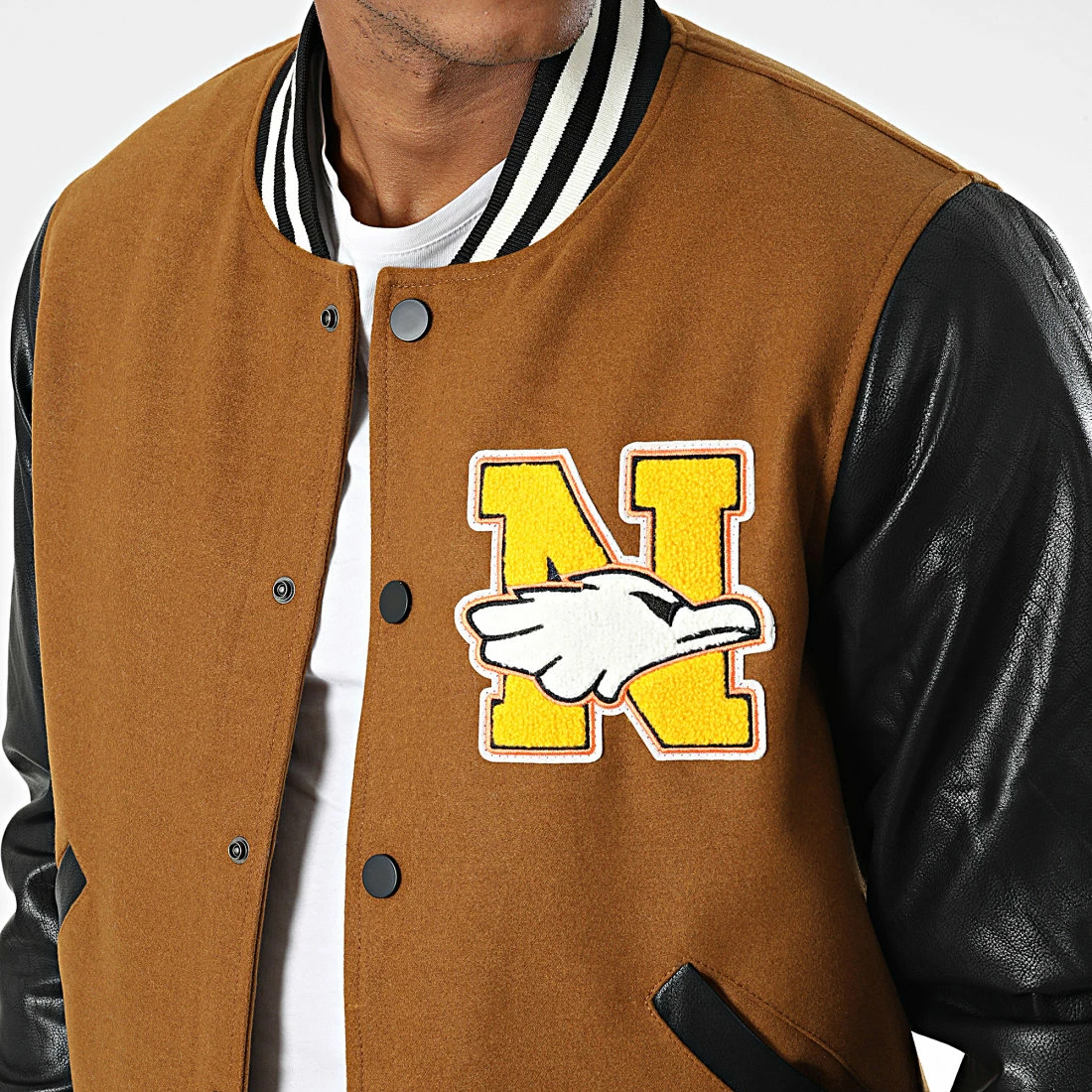 Budget đ Veste Teddy YT066 Camel Noir de MTX â â Image 2