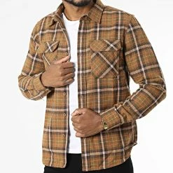 Remise ❤️ Surchemise A Carreaux HD3002 Camel de MTX 😀
