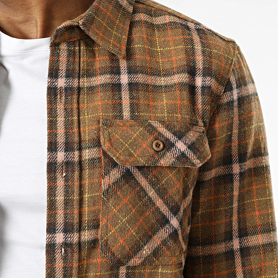 Remise ❤️ Surchemise A Carreaux HD3002 Camel de MTX 😀 – Image 2