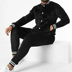 Meilleure vente ✨ Ensemble Veste Teddy Et Pantalon Jogging Y-110AB Noir de MTX 🔥