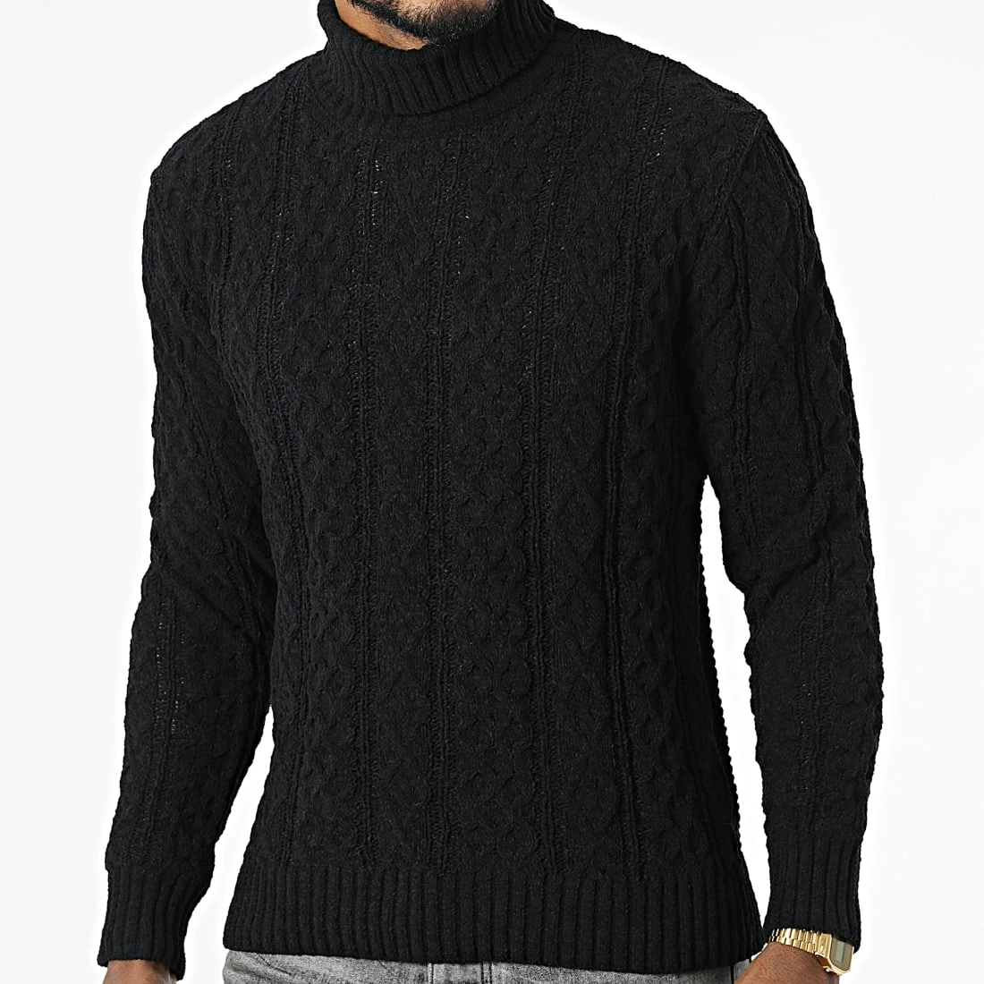 Vente flash 🔔 Pull Col Roulé S2006 Noir de MTX ✨