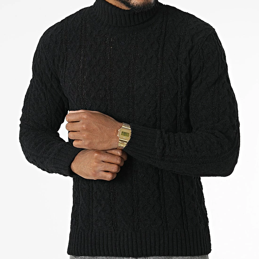 Vente flash 🔔 Pull Col Roulé S2006 Noir de MTX ✨ – Image 3