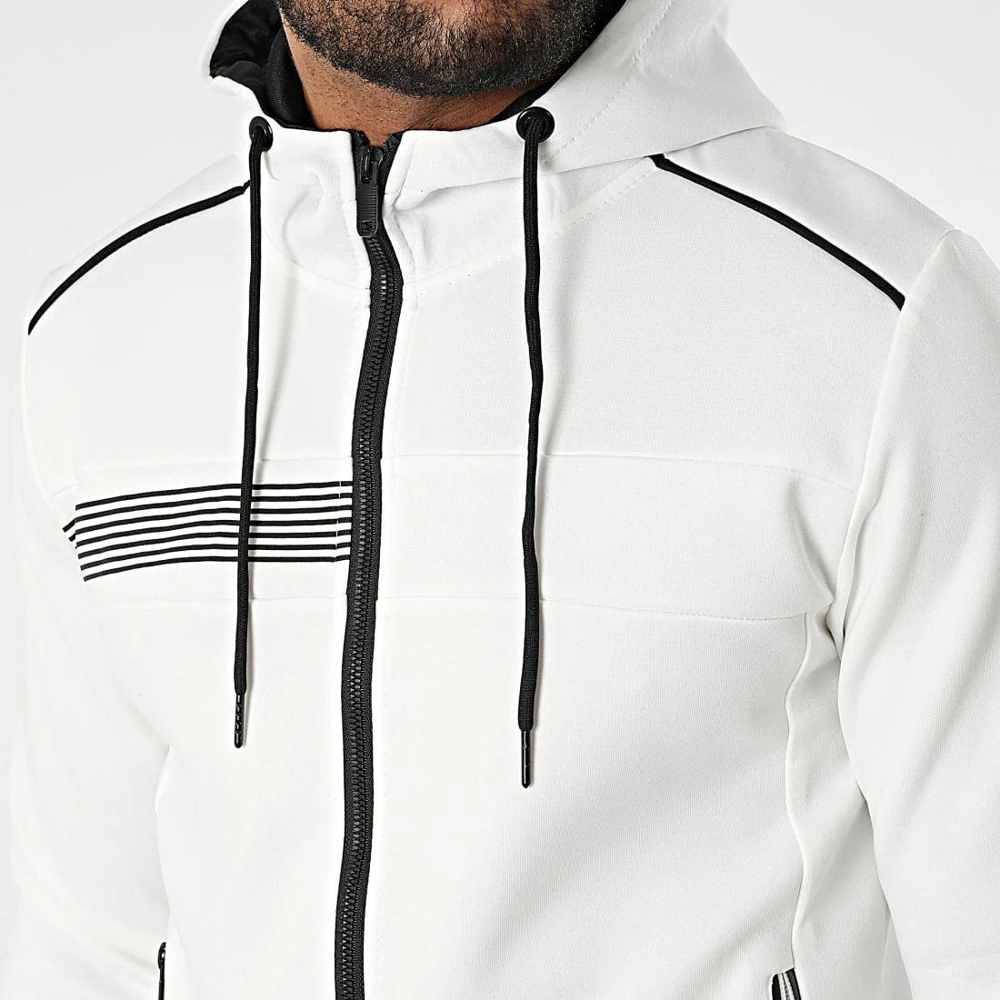 Acheter 👏 Ensemble De Survetement T-1090AB Blanc Noir de MTX 🌟 – Image 2