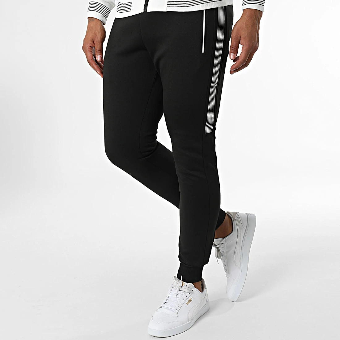 Acheter 👏 Ensemble De Survetement T-1090AB Blanc Noir de MTX 🌟 – Image 4