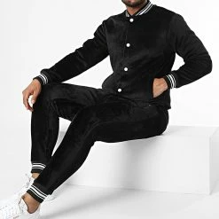 Offres ✨ Ensemble Veste Teddy Et Pantalon Jogging Y-113AB Noir de MTX ✔️