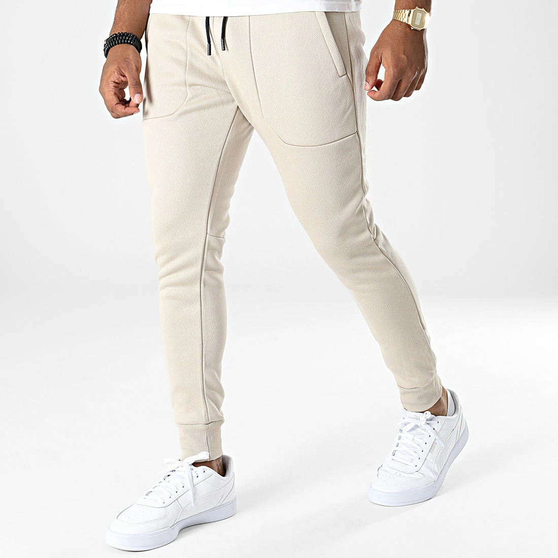 Vente flash 👏 Pantalon Jogging AH-122 Beige de MTX 🥰
