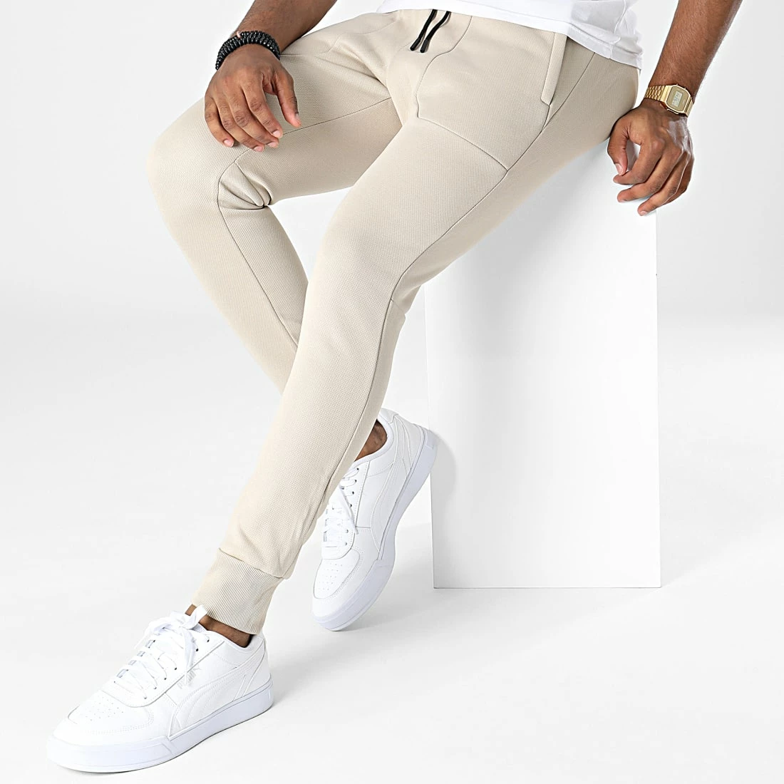 Vente flash 👏 Pantalon Jogging AH-122 Beige de MTX 🥰 – Image 3