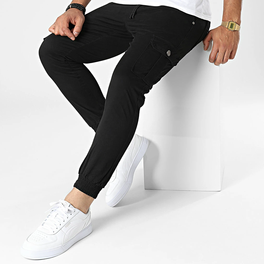 Vente flash 🎉 Pantalon Cargo E9611 Noir de MTX 🛒 – Image 3