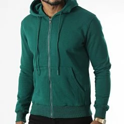 De gros 👏 Sweat Zippé Capuche X3036 Vert de MTX 🌟