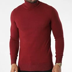 Grosses soldes 😀 Pull Col Roulé S2002 Bordeaux de MTX 🥰
