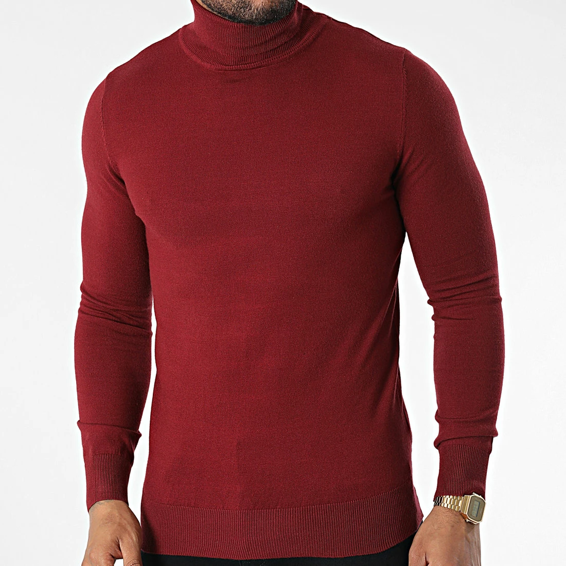 Grosses soldes 😀 Pull Col Roulé S2002 Bordeaux de MTX 🥰