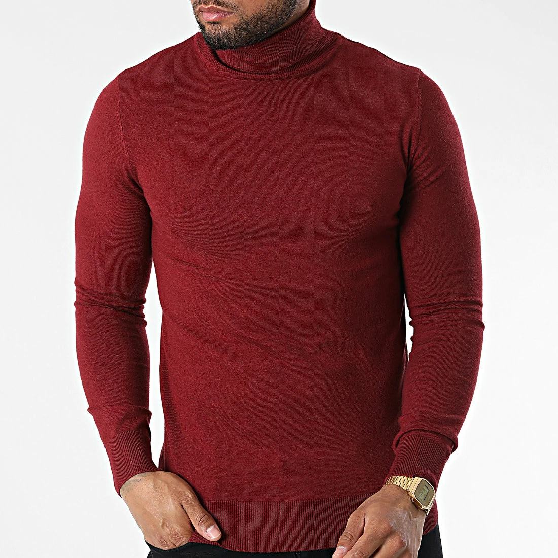 Grosses soldes 😀 Pull Col Roulé S2002 Bordeaux de MTX 🥰 – Image 3