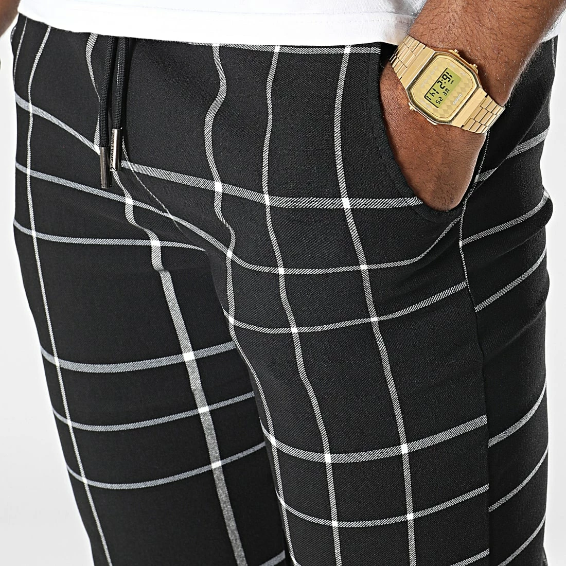 Vente flash 🔥 Pantalon A Carreaux 1371-2 Noir de MTX ❤️ – Image 2