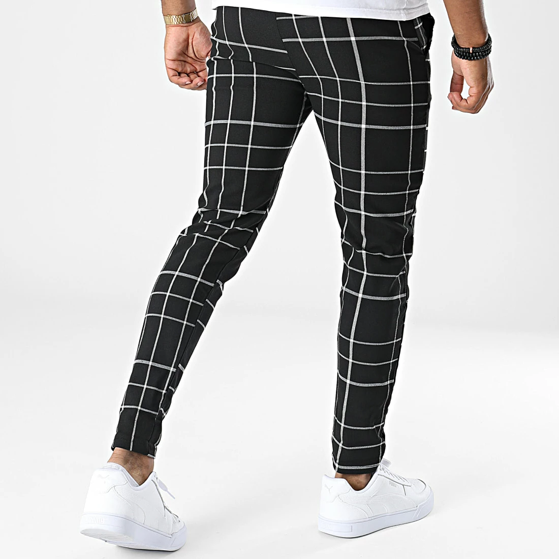 Vente flash 🔥 Pantalon A Carreaux 1371-2 Noir de MTX ❤️ – Image 4