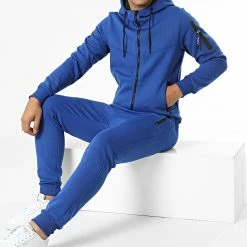 Nouveau ✔️ Ensemble De Survetement R-066 Bleu Roi de MTX 😀