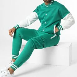 Budget 🎁 Ensemble Veste Teddy Et Pantalon Cargo T1110 Vert de MTX 🛒