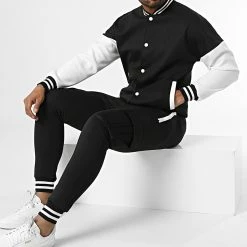 Meilleure affaire 🛒 Ensemble Veste Teddy Et Pantalon Cargo T1110 Noir de MTX 🧨