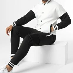 De gros ✔️ Ensemble Veste Teddy Et Pantalon Cargo T1110 Blanc de MTX 👍