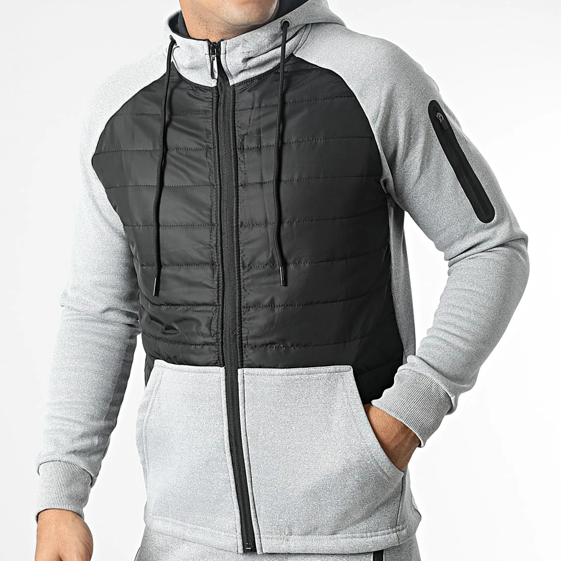 Le moins cher ✨ Ensemble De Survetement H-03 Noir Gris Chiné de MTX 🔔 – Image 3