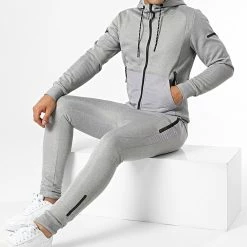 Le moins cher 👍 Ensemble De Survetement NB-675 Gris Chiné de MTX 🎁