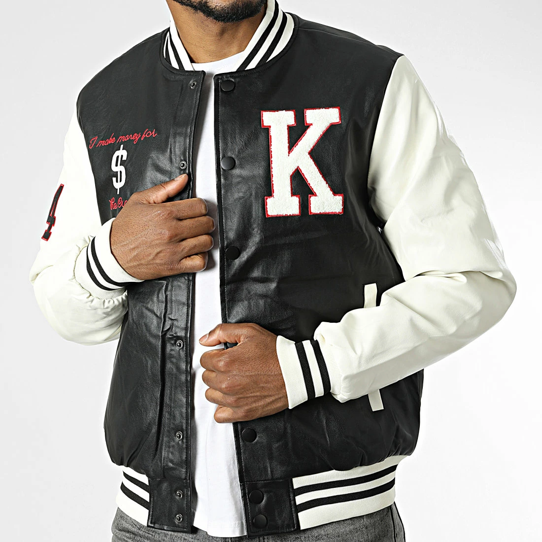 Promo 🛒 Veste Teddy ART-2 Noir Blanc de MTX 🎁