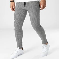Meilleure vente 🧨 Pantalon A Carreaux K755-27 Blanc Noir de MTX ⌛