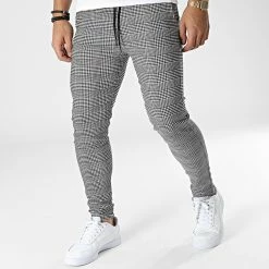 Promo 🤩 Pantalon A Carreaux K755 Blanc Noir de MTX 😍