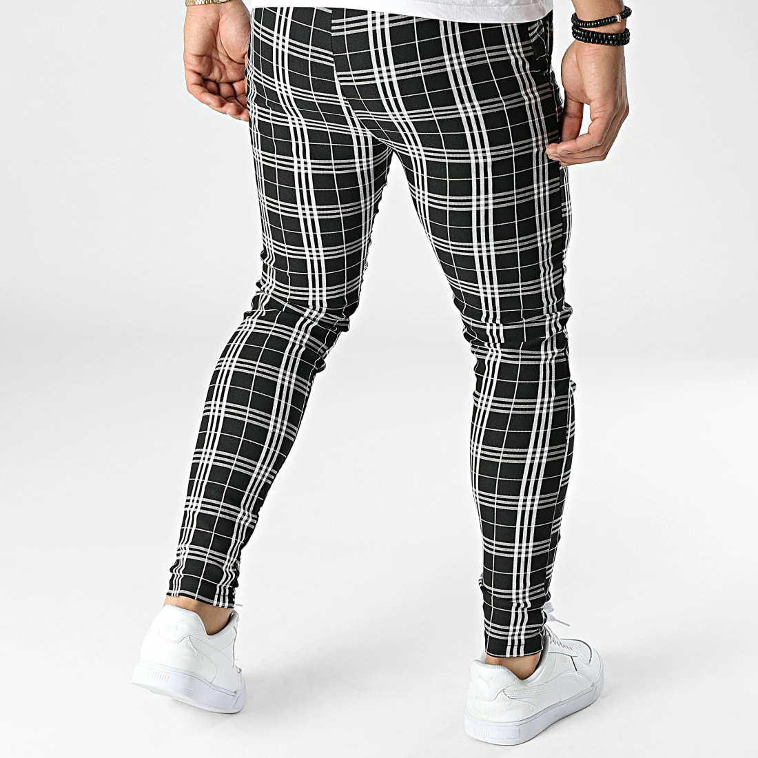 Sortie 🌟 Pantalon A Carreaux K755 Noir Blanc de MTX ⌛ – Image 4